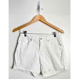 Crown & Ivy Shorts Womens Casual White Denim Size 4